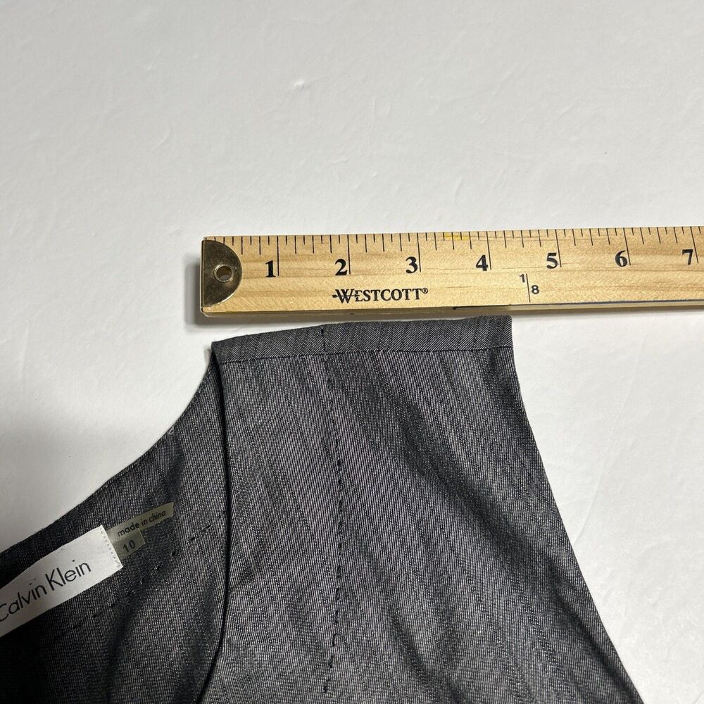 Calvin Klein Gray Womens Dress Sz. 10 Casual Flared Business Work - Picture 13 of 13